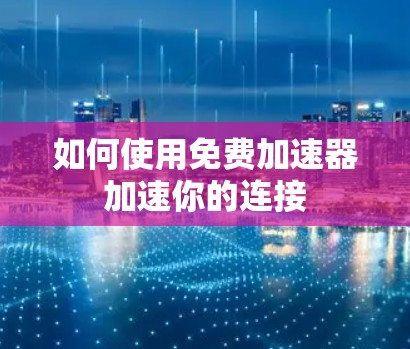 如何使用免费加速器加速你的连接
