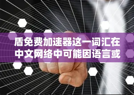 盾免费加速器这一词汇在中文网络中可能因语言或表达习惯而被误解或使用得不当。以下是对这一概念的逐步解释和可能的应用