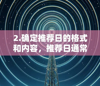 2.确定推荐日的格式和内容，推荐日通常包括设备名称、适用领域、优点缺点、推荐者背景、型号、配置、价格等详细信息。了解推荐日的格式有助于快速获取设备信息