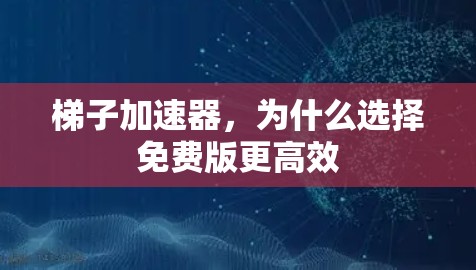 梯子加速器,为什么选择免费版更高效 梯子加速器,为什么选择免费版更高效