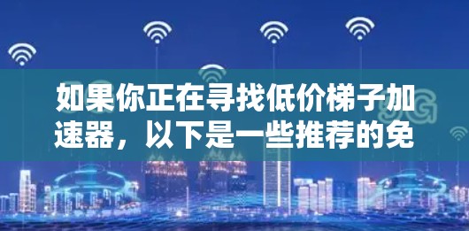 如果你正在寻找低价梯子加速器，以下是一些推荐的免费和低价工具，这些工具通常功能强大，适合多种加速场景
