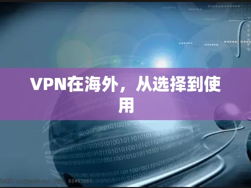 VPN在海外,从选择到使用 VPN在海外,从选择到使用