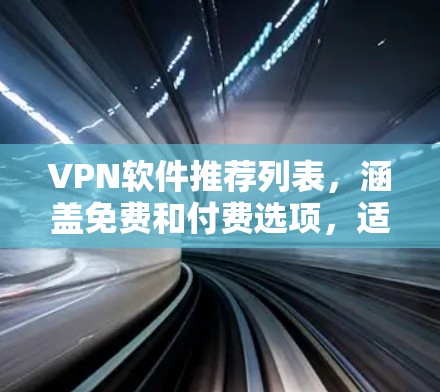 VPN软件推荐列表，涵盖免费和付费选项，适合PC用户使用