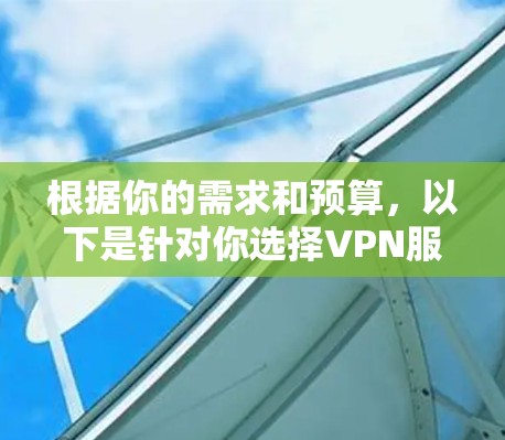 根据你的需求和预算,以下是针对你选择VPN服务的建议 根据你的需求和预算,以下是针对你选择VPN服务的建议