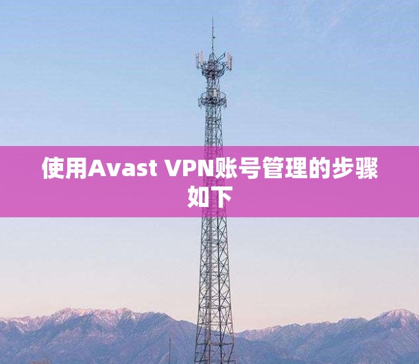 使用Avast VPN账号管理的步骤如下