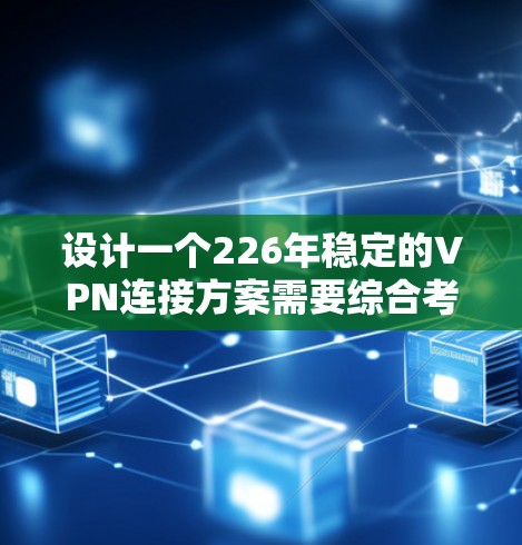 设计一个226年稳定的VPN连接方案需要综合考虑多个关键模块,以应对日益严格的网络攻击和安全漏洞。以下是一个详细的226年稳定VPN连接方案设计 设计一个226年稳定的VPN连接方案需要综合考虑多个关键模块,以应对日益严格的网络攻击和安全漏洞。以下是一个详细的226年稳定VPN连接方案设计