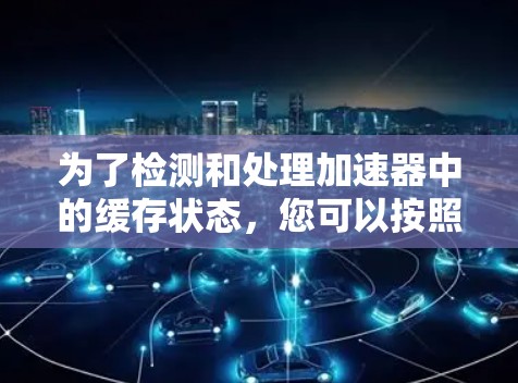 为了检测和处理加速器中的缓存状态，您可以按照以下步骤操作