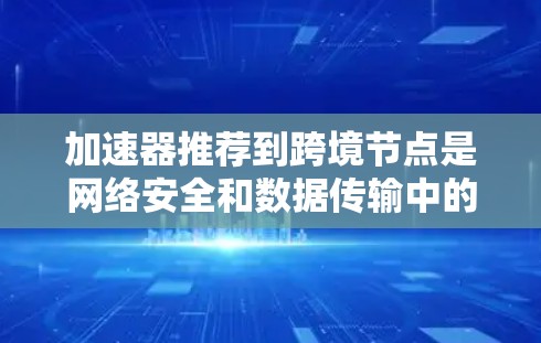 加速器推荐到跨境节点是网络安全和数据传输中的重要问题，旨在提高网络性能并保护用户隐私。以下是对加速器推荐的详细分析和总结